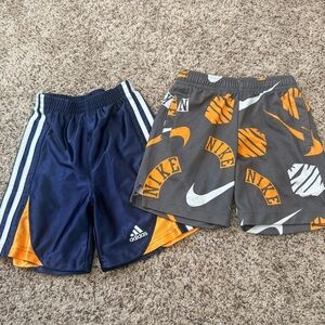 Adidas and Nike Kids Shorts Set - Blue and Gray